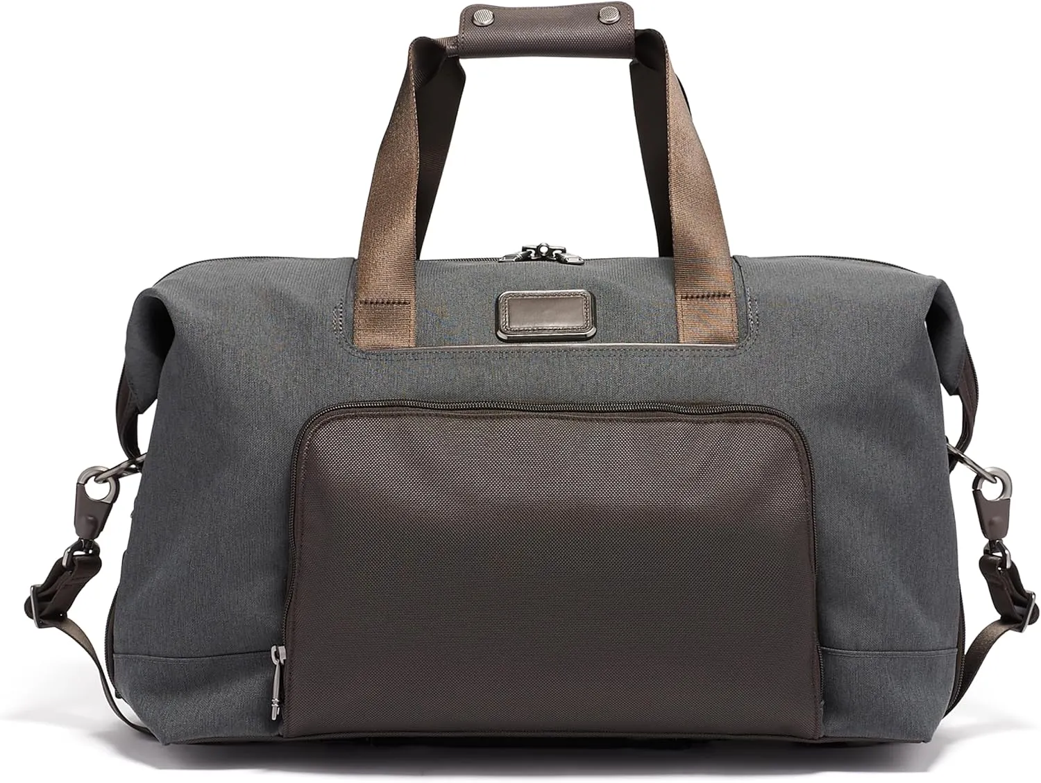 TUMI Alpha Double Expansion Travel Satchel - Business Duffel Bag for Men & Women - Weekend Travel Bag with Shoulder Strap - Anthracite