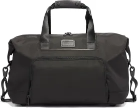 TUMI Alpha Double Expansion Travel Satchel - Business Duffel Bag for Men & Women - Weekend Travel Bag with Shoulder Strap - Black