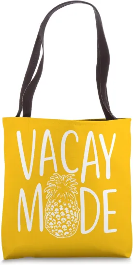 Vacay Mode Pineapple, Vacation Beach Summer Travel Tote Bag