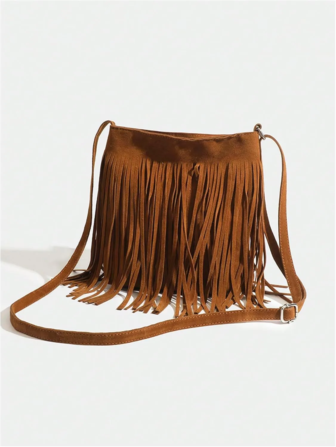 Verdusa Women's Fringe Crossbody Tote Bags Boho Tassel Hobo Shoulder Bag