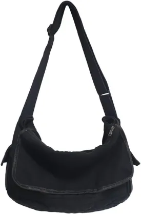 Vintage Canvas Messenger Bag for Men Women Crossbody Bag Satchel Shoulder Bag Harajuku Streetwear