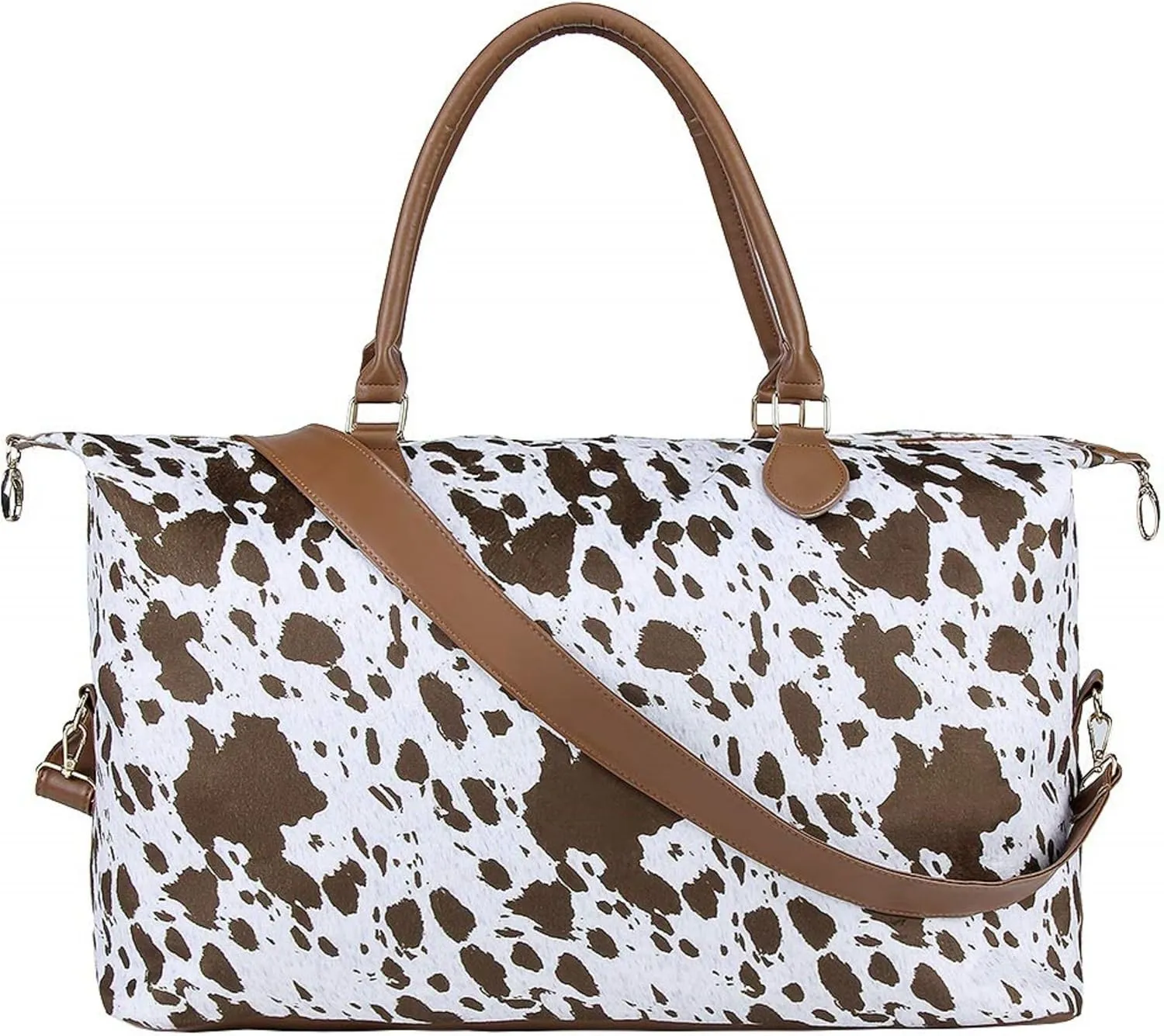 Weekender Bag Duffle Bag For Women Large Travel Tote Bag Overnight Weekend Bags With Shoulder Strap Cow Leopard Atzec