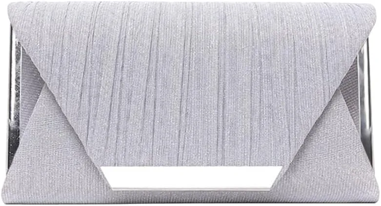 Women Envelope Evening Bag Glitter Sequins Clutch Bag Bridal Wedding Purse Sparkly Shoulder Bag Shiny Handbag