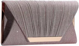 Women Envelope Evening Bag Glitter Sequins Clutch Bag Bridal Wedding Purse Sparkly Shoulder Bag Shiny Handbag