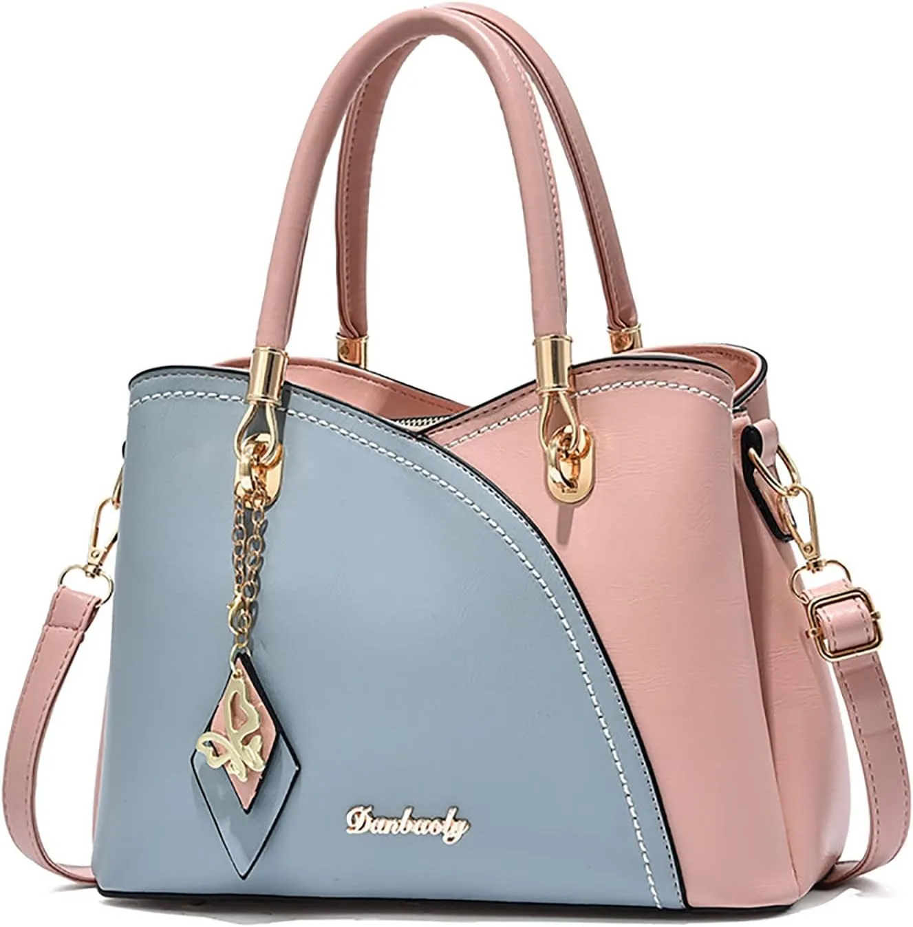 Women Handbag Large Capacity Plaid Contrast Color Middle One Shoulder Messenger Bag Bag Charms for Bags