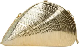 Women Metallic Evening Bag Shell-shaped Clutch Purses for Women Acrylic Purse Irregular Crossbody Handbag for Party Wedding
