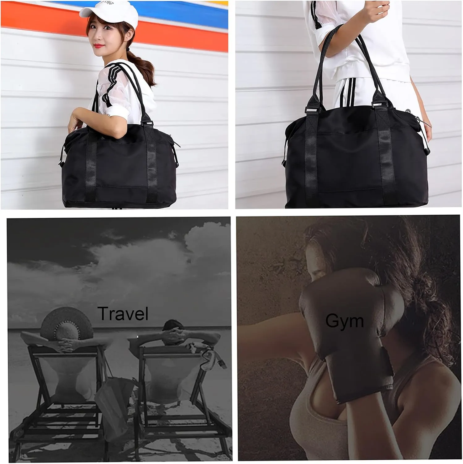Women Tote Bag Travel Duffel Bag Carry On Luggage Bag Sports Gym Bag